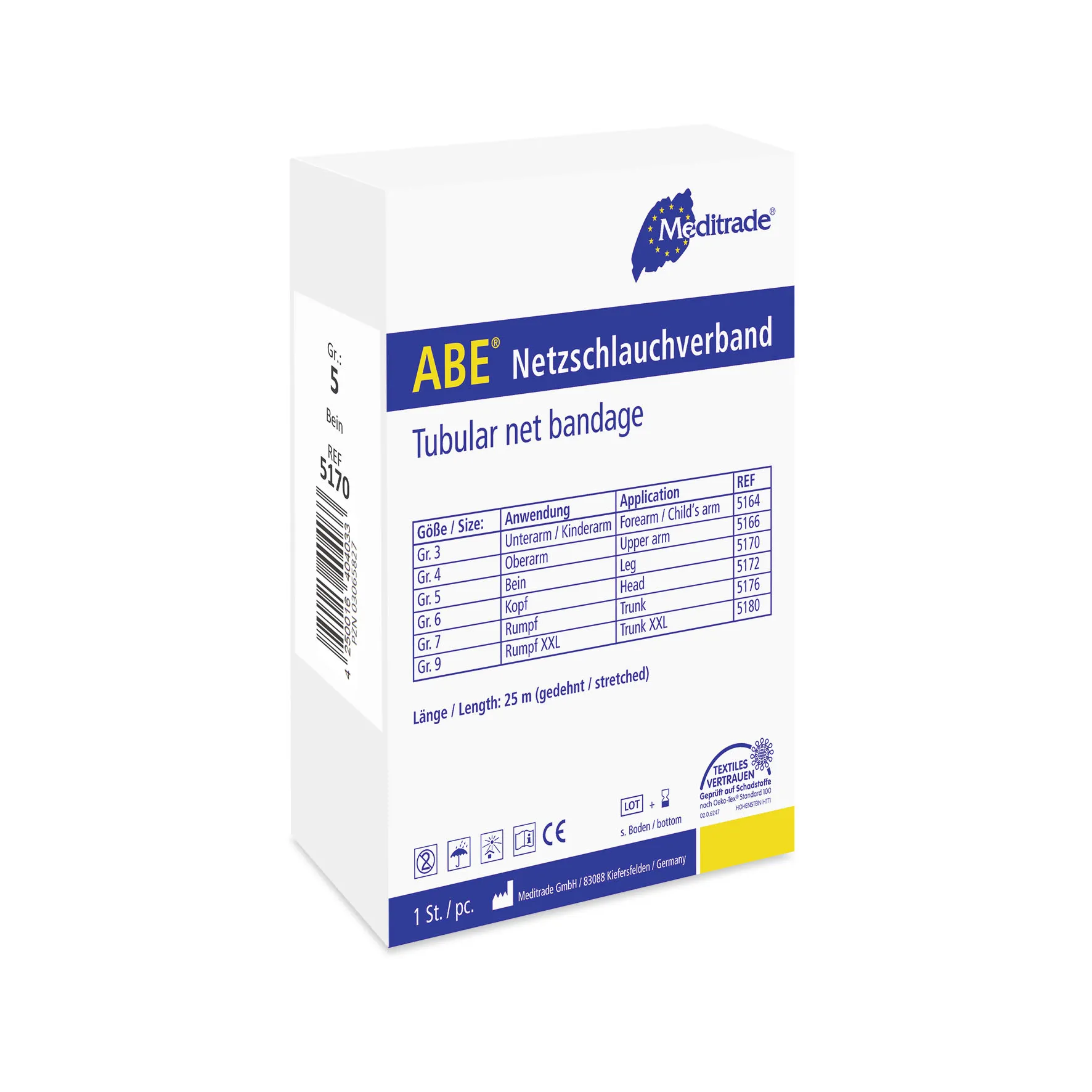 ABE® Netzschlauchverband, 8 cm x 25 m, XXL Rumpf