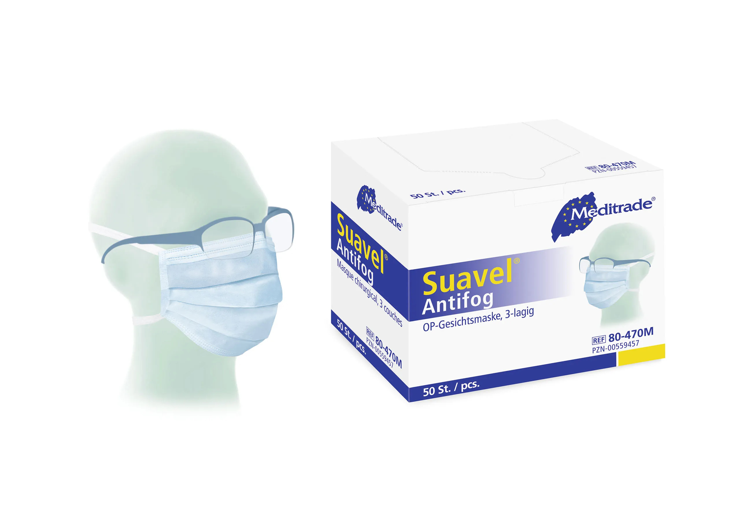 Suavel® Antifog, OP-Maske für Brillenträger