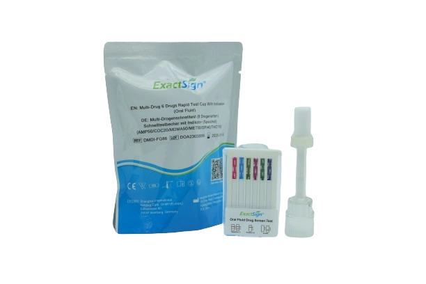 ExactSign DMDI-FG86 Multi-Drogen-Schnelltestbecher mit Indikator und ALC-Streifen (Mundflüssigkeit) ExactSign DMDI-FG86 Multi-Drogen-Schnelltestbecher mit Indikator und ALC-Streifen (Mundflüssigkeit)