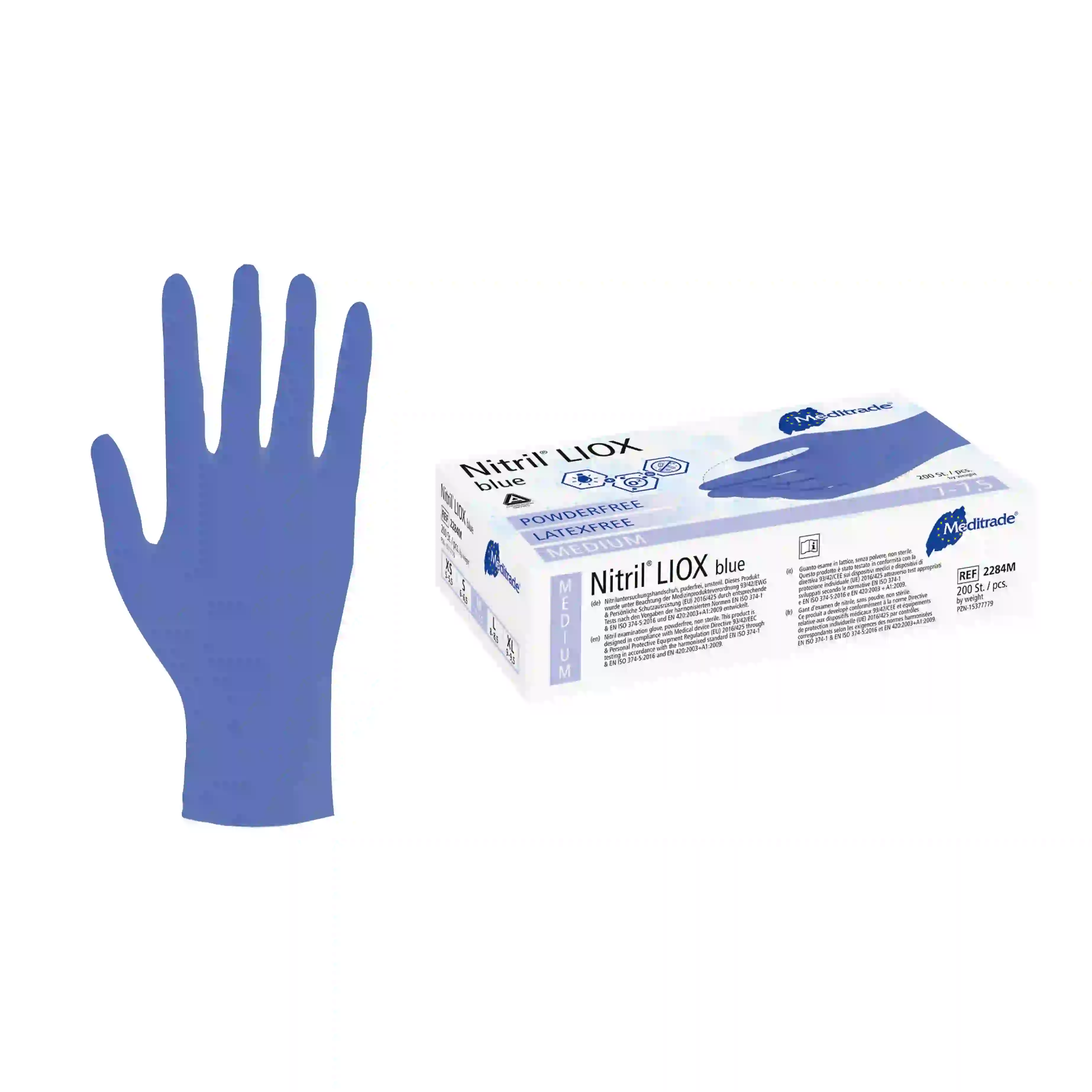 Meditrade Nitril LIOX® antimikrobieller Untersuchungshandschuh 200er Box Meditrade Nitril LIOX® antimikrobieller Untersuchungshandschuh 200er Box