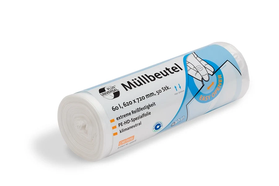 Deiss UNIVERSAL PLUS Klimaneutral Müllbeutel aus HDPE 60 L Deiss UNIVERSAL PLUS Klimaneutral Müllbeutel aus HDPE 60 L