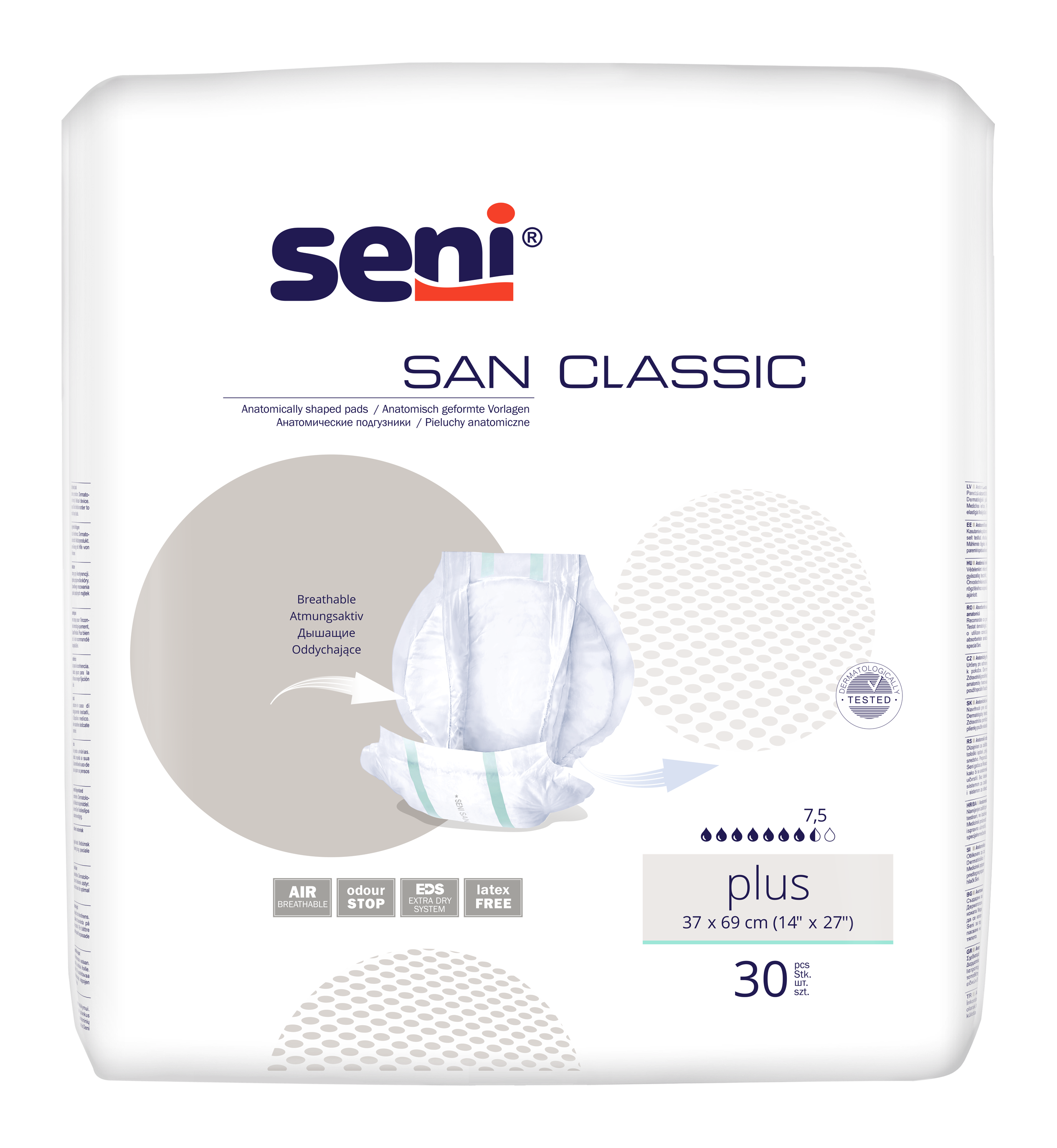 Seni San anatomisch geformte Inkontinenzeinlage Classic Plus 30 Stück Seni San anatomisch geformte Inkontinenzeinlage Classic Plus 30 Stück