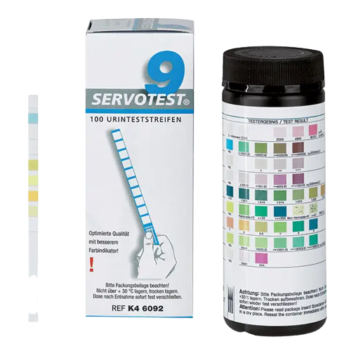 Servotest 11 Urinteststreifen AP 100 Protein/Glucose/PH-Wert/Ascorbin