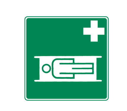 Holthaus Rettungszeichen „Krankentrage“ nachleuchtend 200 x 200 mm