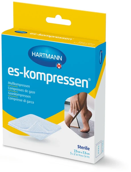 ES-Kompresse steril, 17-fädig, 12-fach