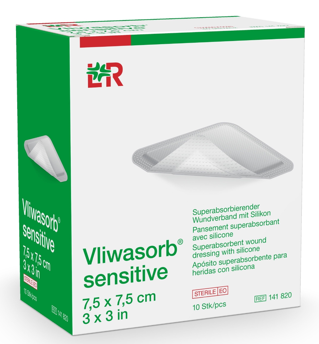 Vliwasorb® sensitive superabsorbierender Wundverband 7,5 cm x 7,5 cm