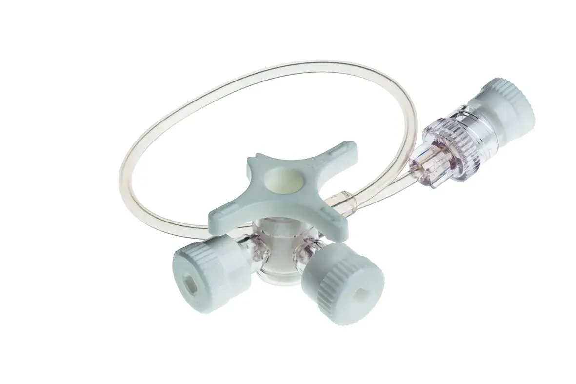 BD Connecta+³ Dreiwegehahn blau / 100 Stück