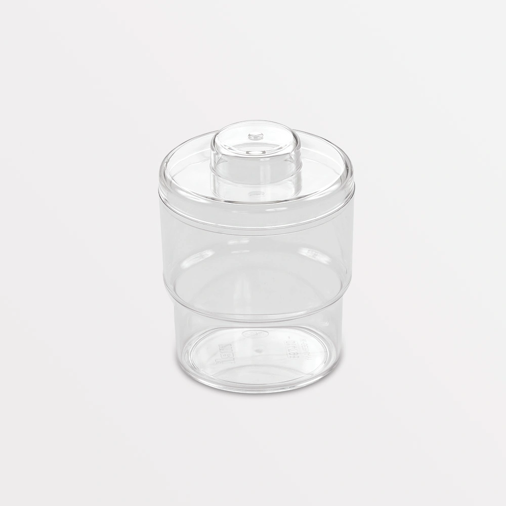 melijekt Tupferbecher PC glasklar mit Deckel