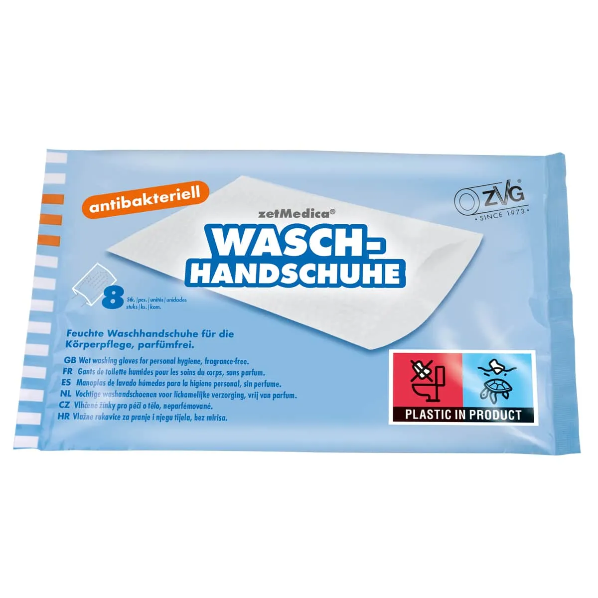 Feuchte Einmal-Waschhandschuhe, antibakteriell