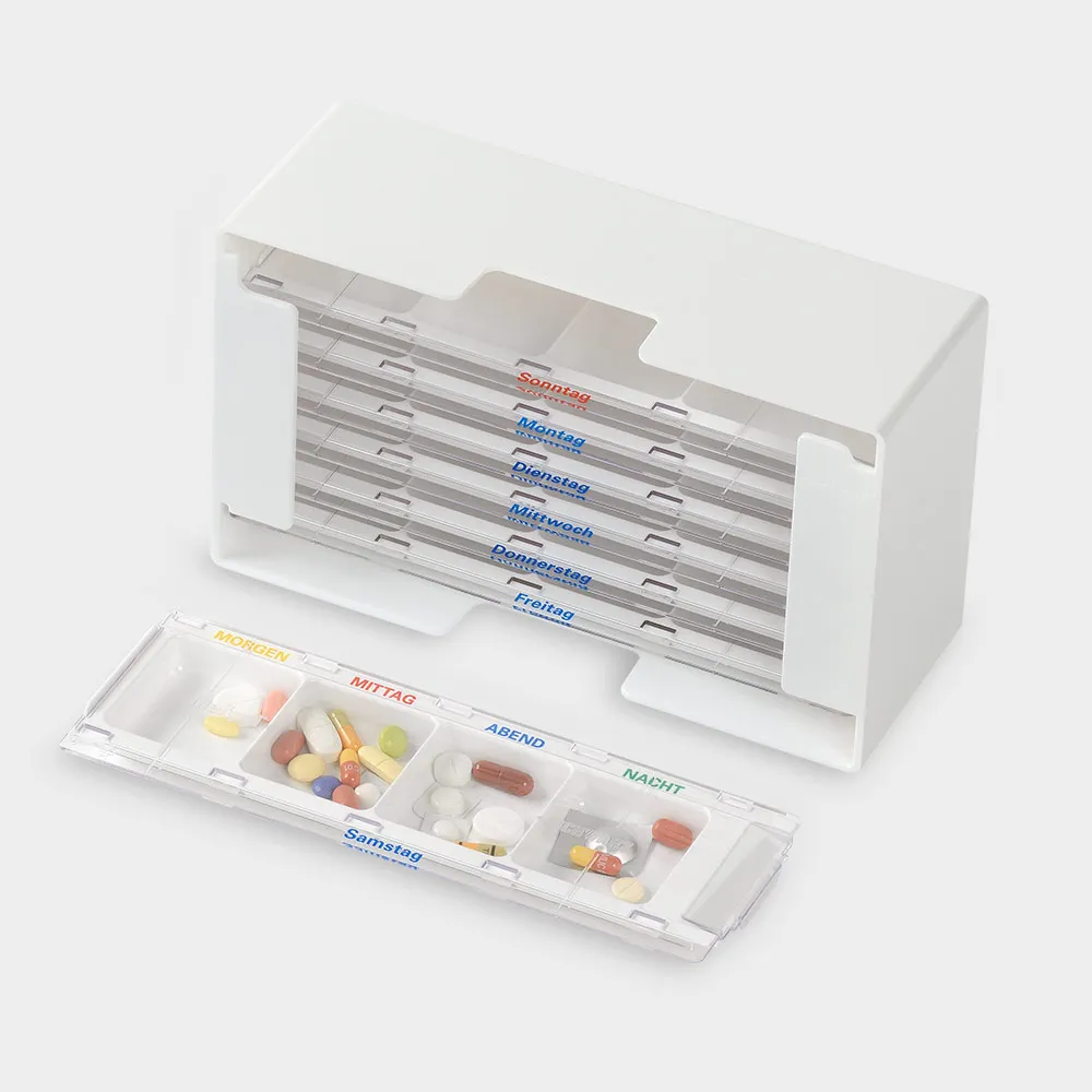 melipul Medikamenten-Dosierer XL 1 Woche mit 7 MW-Dispenser