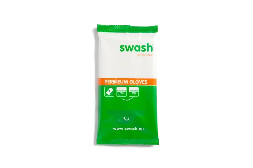 Swash® Perineum Gloves, parfümfrei, 4er-Packung 22 x 14