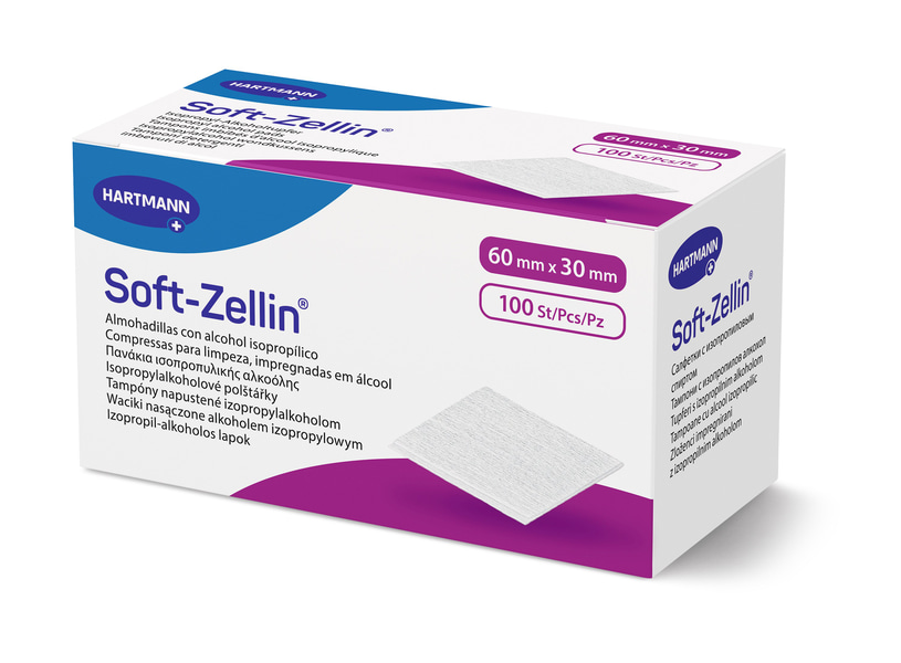 Soft-Zellin Alkoholtupfer 60mm x 30mm