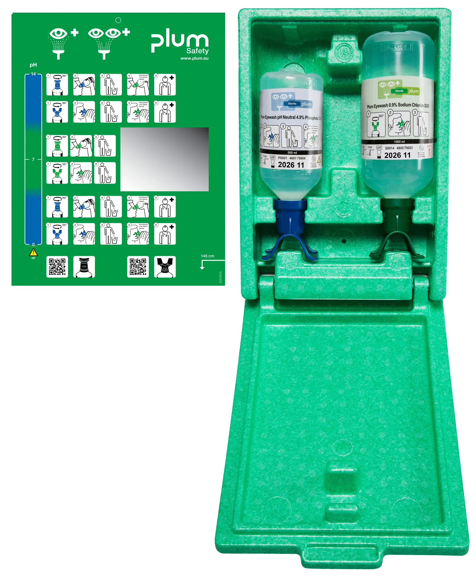 Plum Combi-Box DUO Maxi - Eyewash pH Neutral + Sodium Chlori