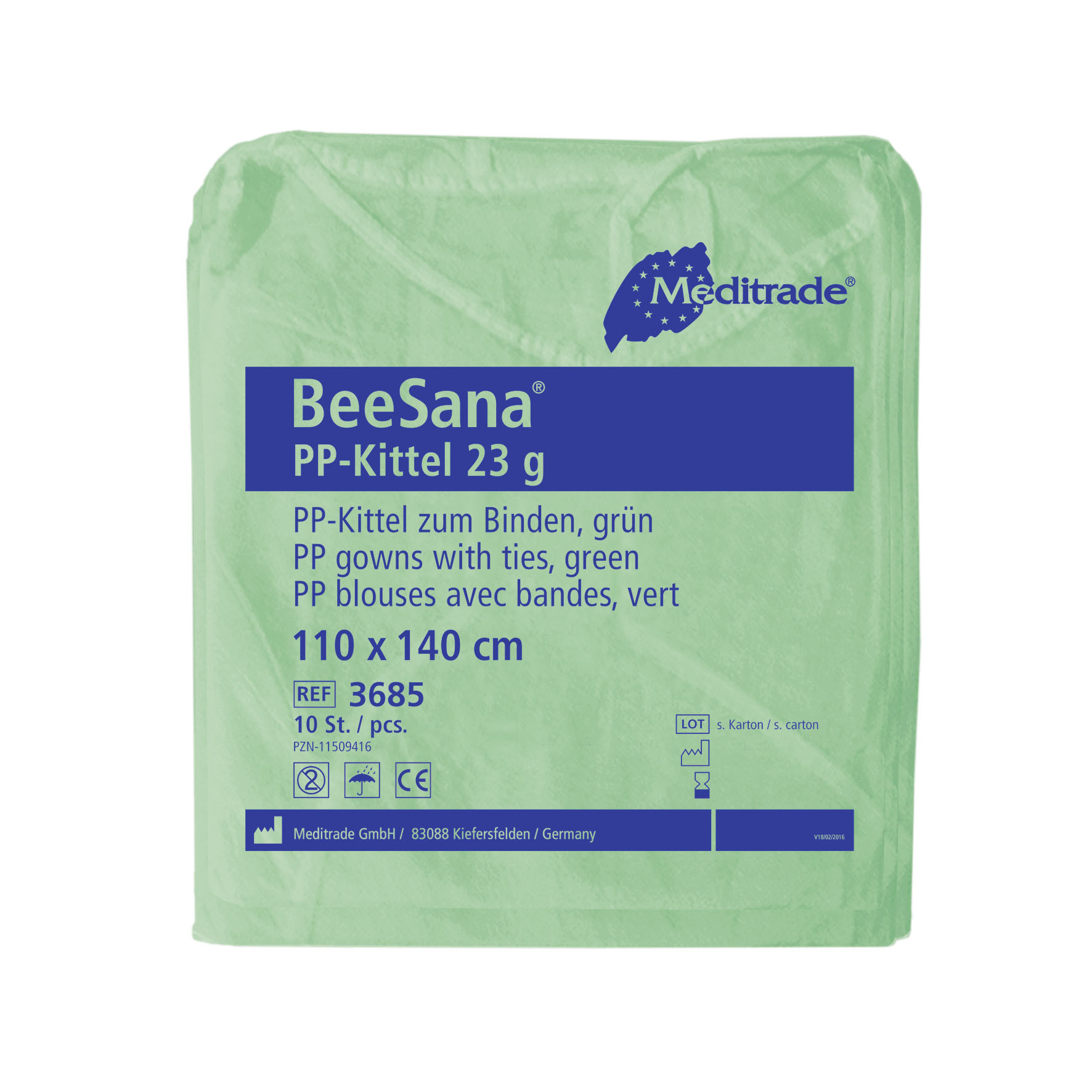 BeeSana® PP-Kittel 23 g, Schutzmantel mit Gummibändern