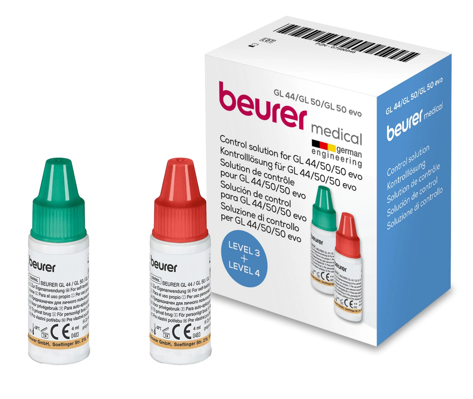 Beurer Kontrolllösung GL44/GL50 Level 3+4 (2x 4ml)