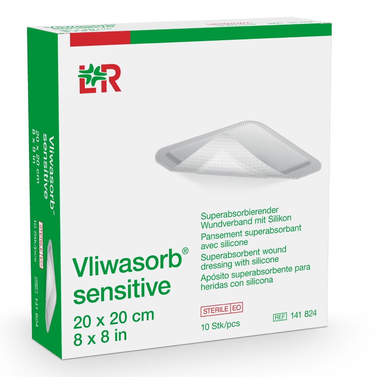 Vliwasorb® sensitive superabsorbierender Wundverband 20 cm x 20 cm