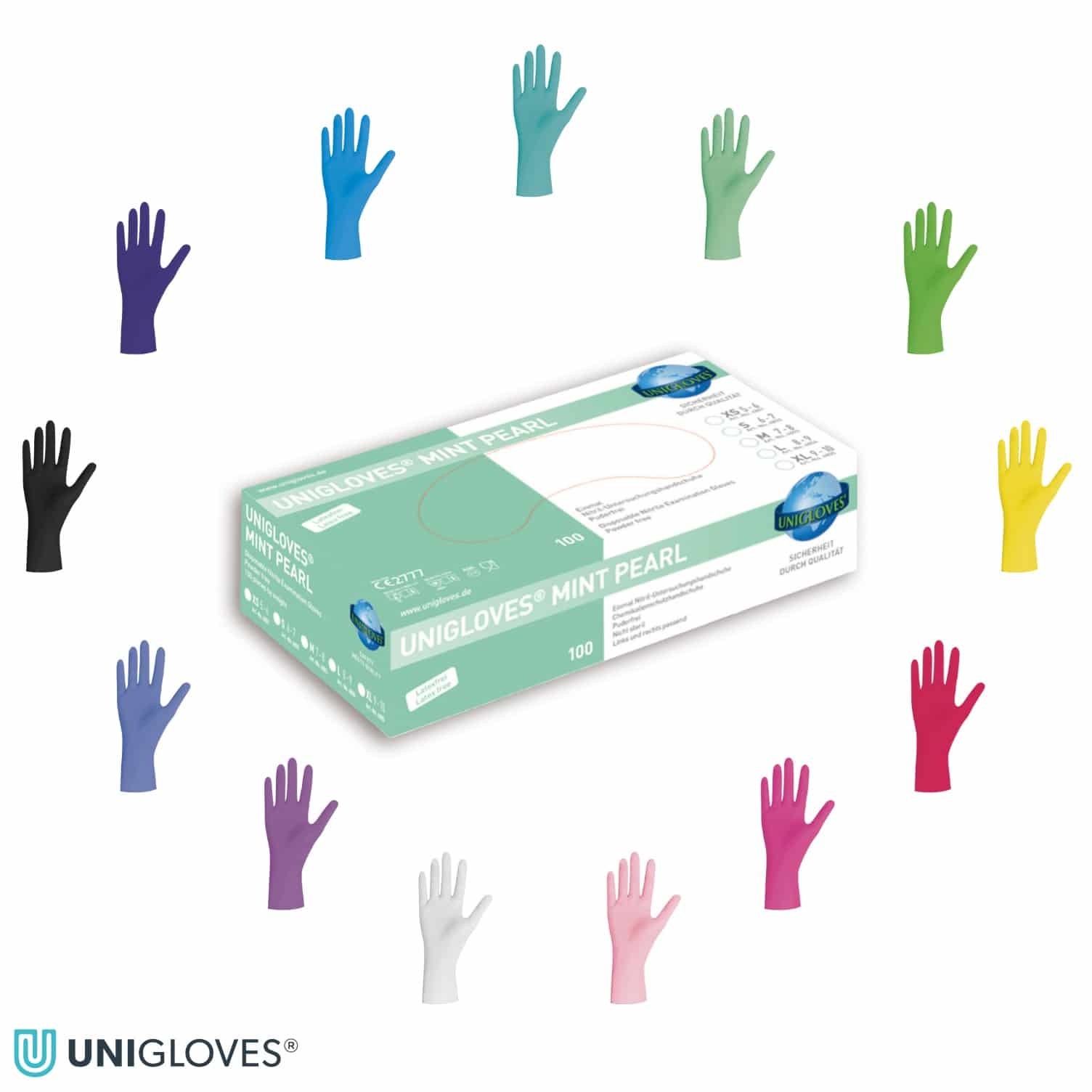 Uniglove Handschuhe Pearl verschiedene Farben