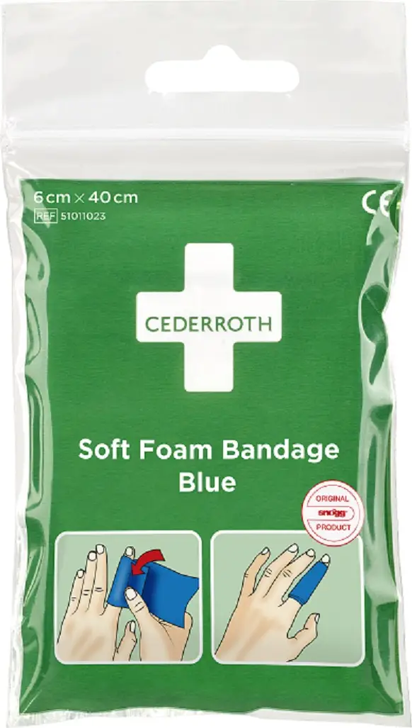 Soft Foam Pflasterverband Blau –Taschen Größe 6 x 40 cm