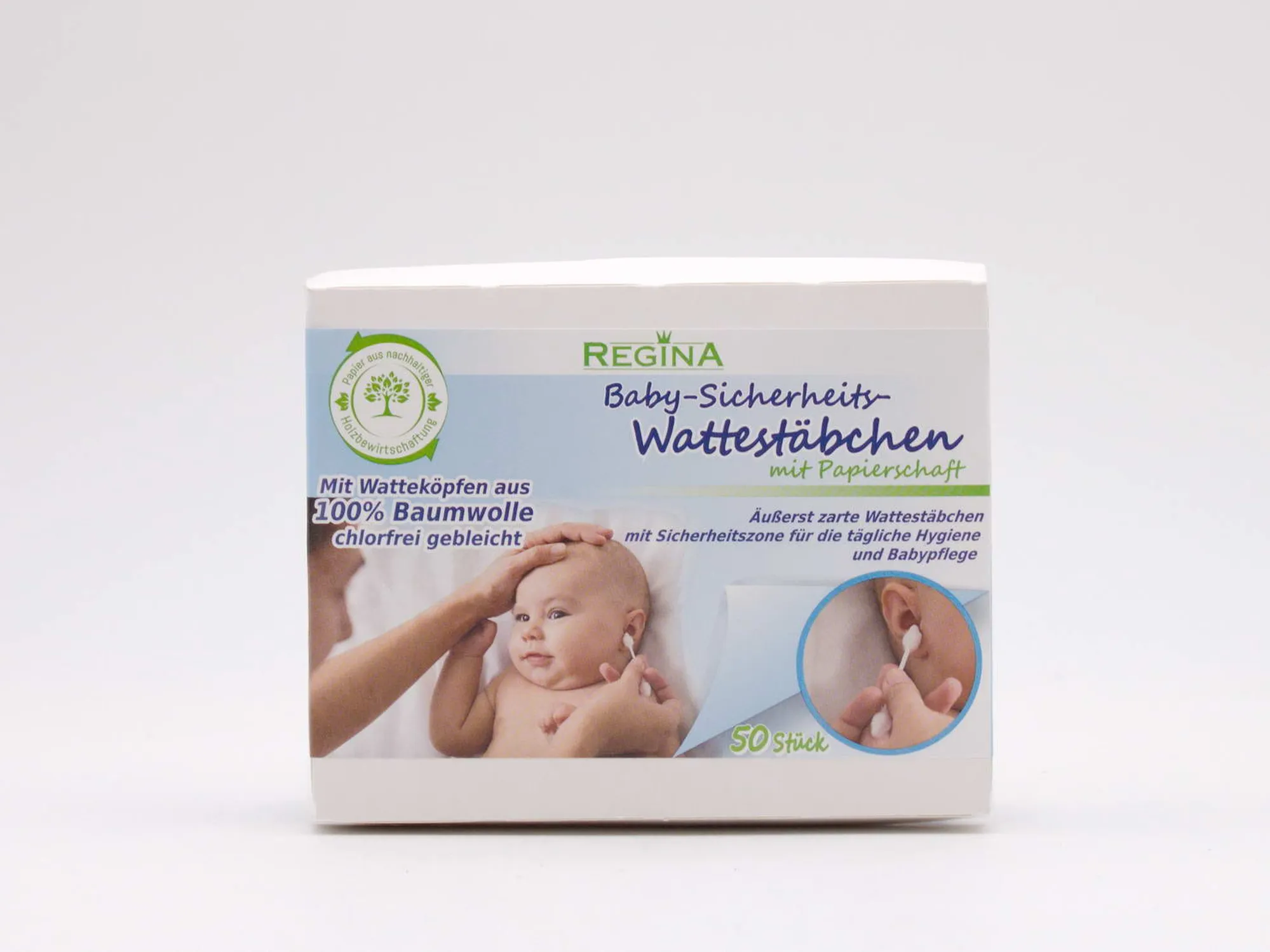 Baby-Sicherheits-Wattestäbchen mit Papierschaft 50 St.