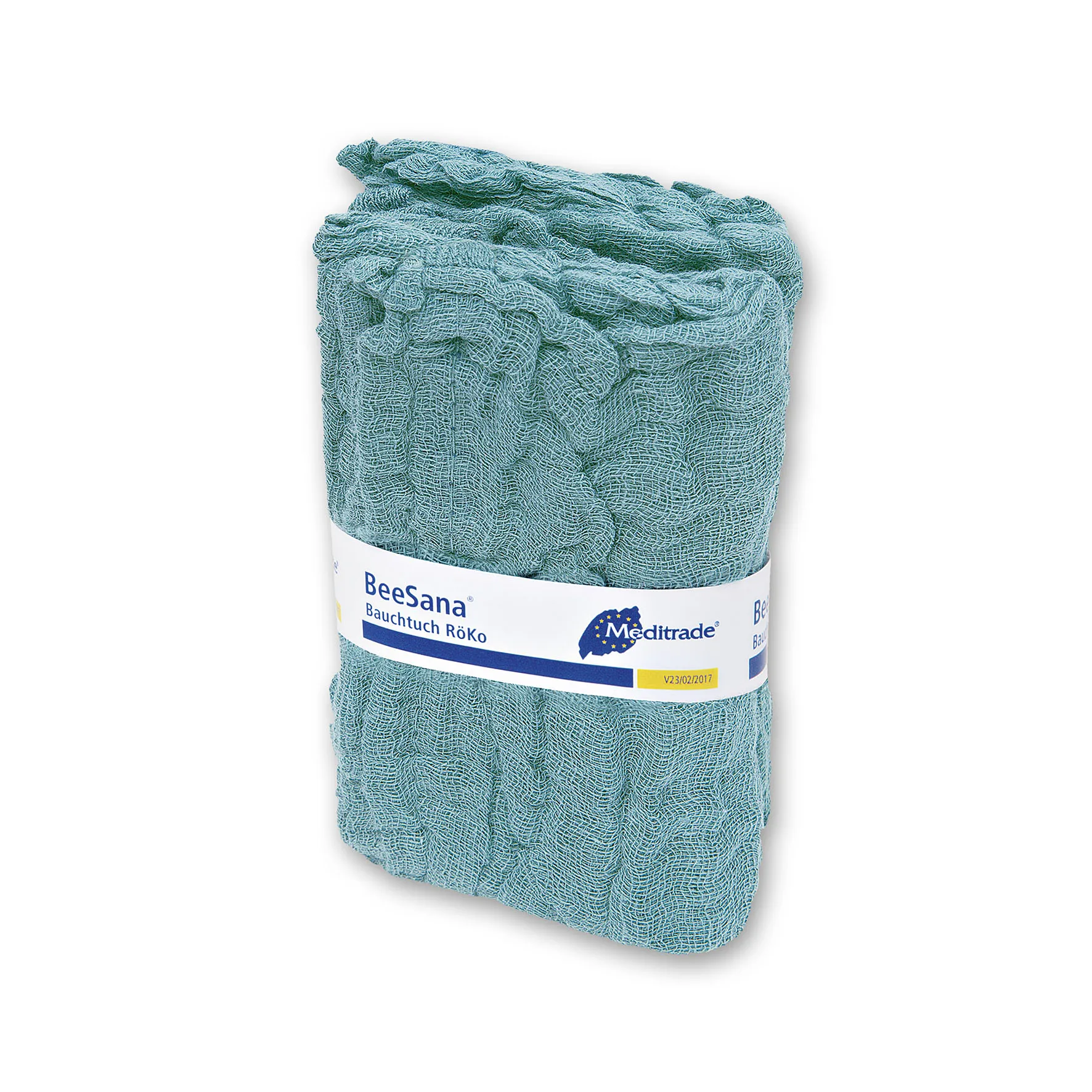 BeeSana® Bauchtuch, RöKo, unsteril, 6-fach, 45 x 45 cm, blau, ohne Schlaufe