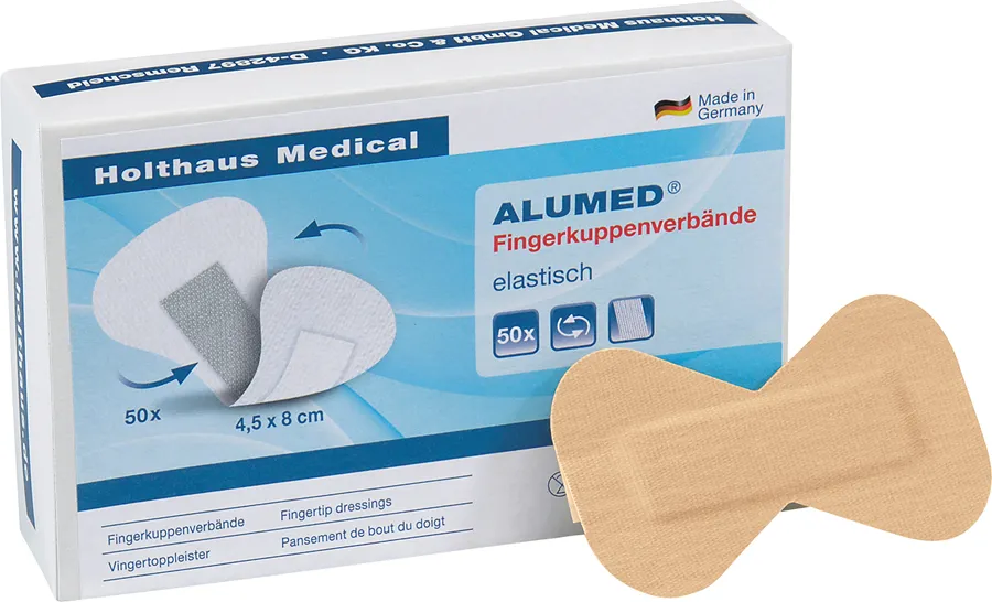 ALUMED® Fingerkuppenverband, elastisch 4,5 cm x 8 cm ALUMED® Fingerkuppenverband, elastisch 4,5 cm x 8 cm