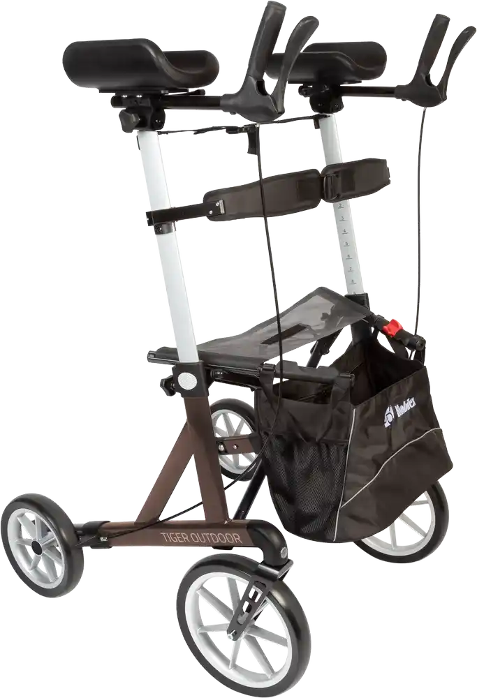 Arthritis Rollator Tiger Outdoor, anthrazit, Sitzhöhe 62 cm,