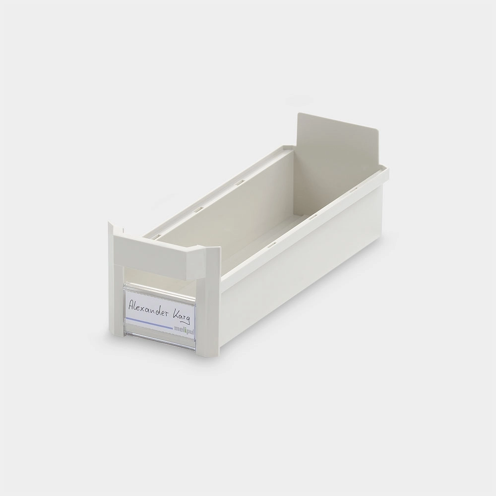 Schrankbehälter 10x30 mit Klemmschild