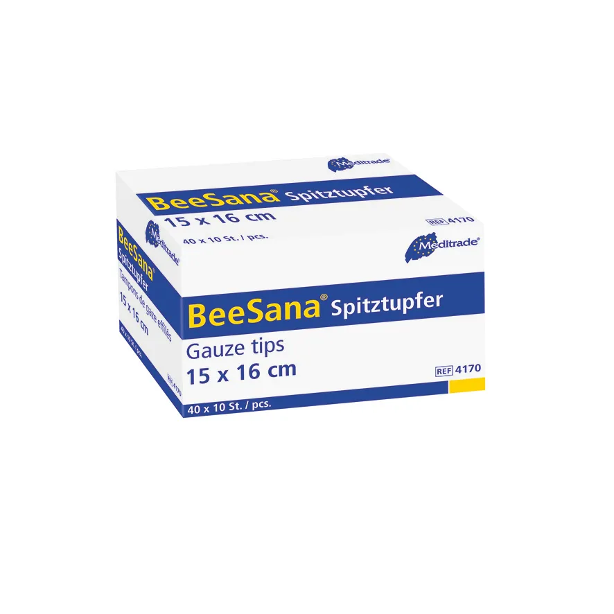 BeeSana® Spitztupfer VM 20, ohne RöKo, steril, 15 x 16 cm, groß