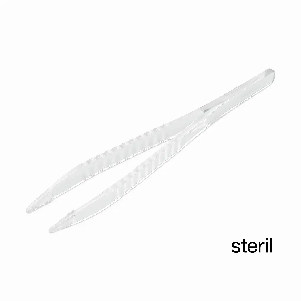 Pinzette aus Kunststoff - steril transparent