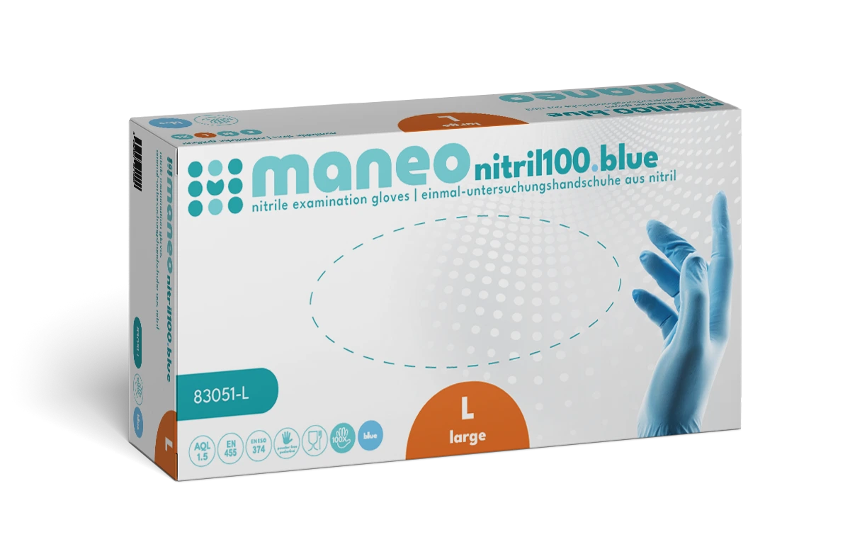 Nitrilhandschuhe maneo nitril blau L