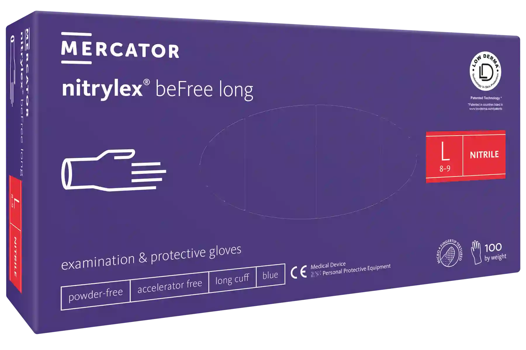 Mercator nitrylex® beFree long Gr. L, 100 St Mercator nitrylex® beFree long Gr. L, 100 St