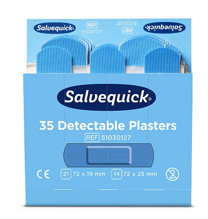 Salvequick Pflaster blau detektierbar - Nachfüllpackung