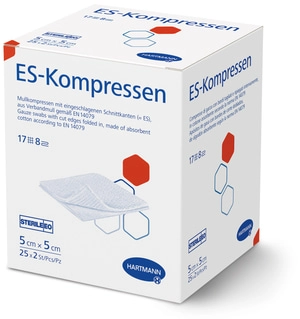 ES-Kompresse steril, 17-fädig, 8-fach ES-Kompresse steril, 17-fädig, 8-fach