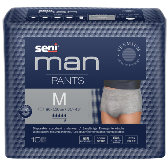 Seni Man Pants saugfähige Unterwäsche Medium für Männer 10 Stück