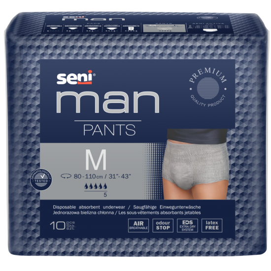 Seni Man Pants saugfähige Unterwäsche Medium für Männer 10 Stück Seni Man Pants saugfähige Unterwäsche Medium für Männer 10 Stück