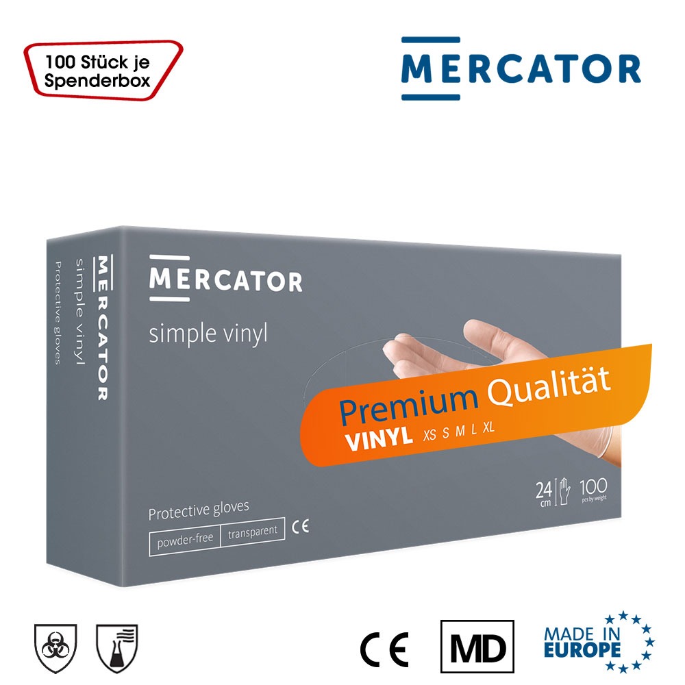 Mercator Simple Vinyl Premium Untersuchungshandschuhe