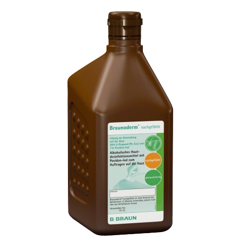 Braunoderm nachgefärbt Hautdesinfektion