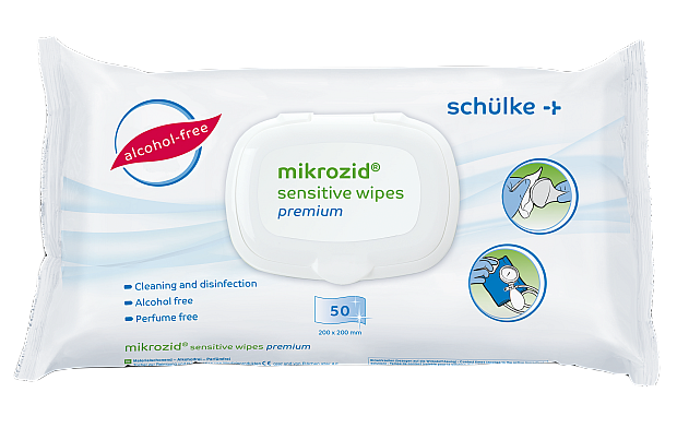 Schülke mikrozid sensitive wipes Premium 50 Tücher