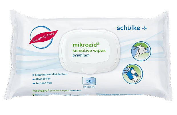 Schülke mikrozid sensitive wipes Premium 50 Tücher