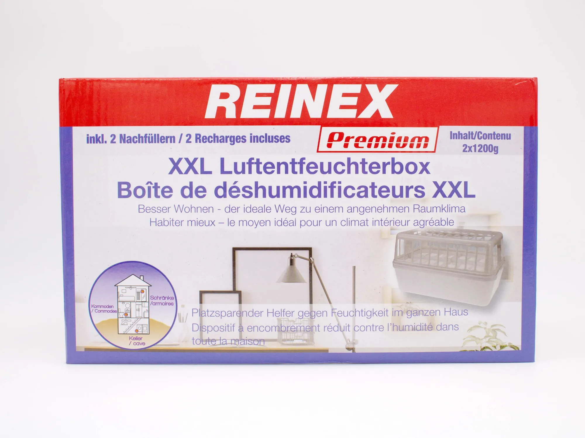 XXL Luftentfeuchterbox inkl. 2 Nachfüllern XXL Luftentfeuchterbox inkl. 2 Nachfüllern