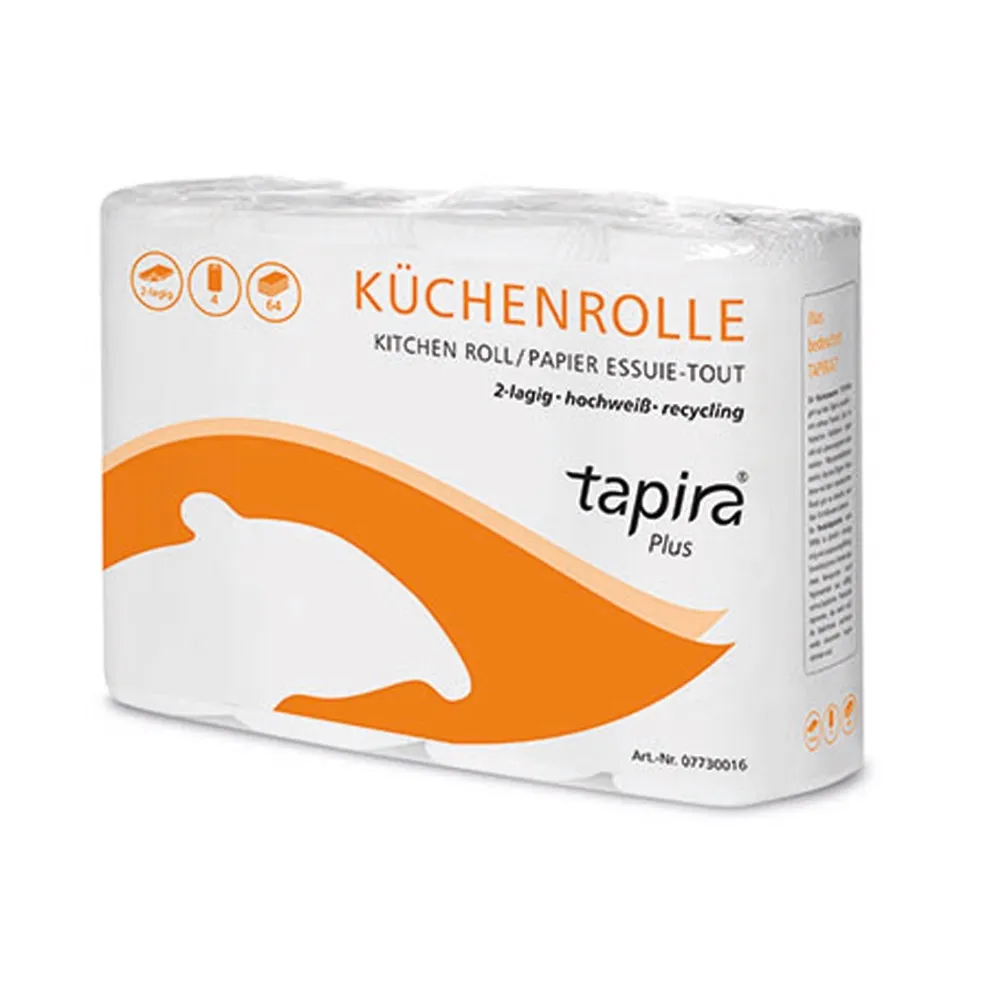 Küchenrolle 2-lagig hochweiß, TAPIRA, 64 Blatt, 4 Rollen Küchenrolle 2-lagig hochweiß, TAPIRA, 64 Blatt, 4 Rollen
