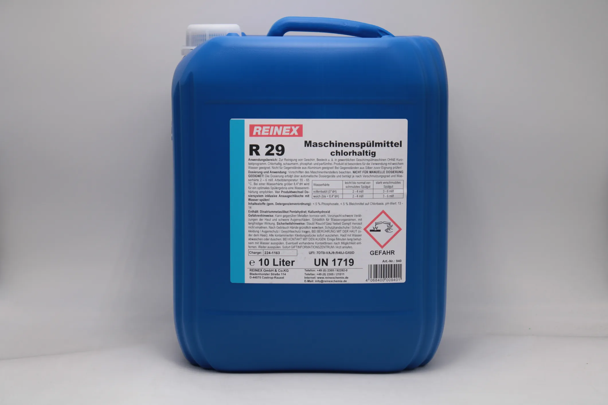 R29 Maschinenspülmittel, chlorhaltig, 10 L