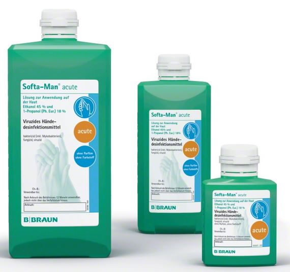 Softa-Man® acute viruzides Händedesinfektionsmittel 100 ml Kittelflasche