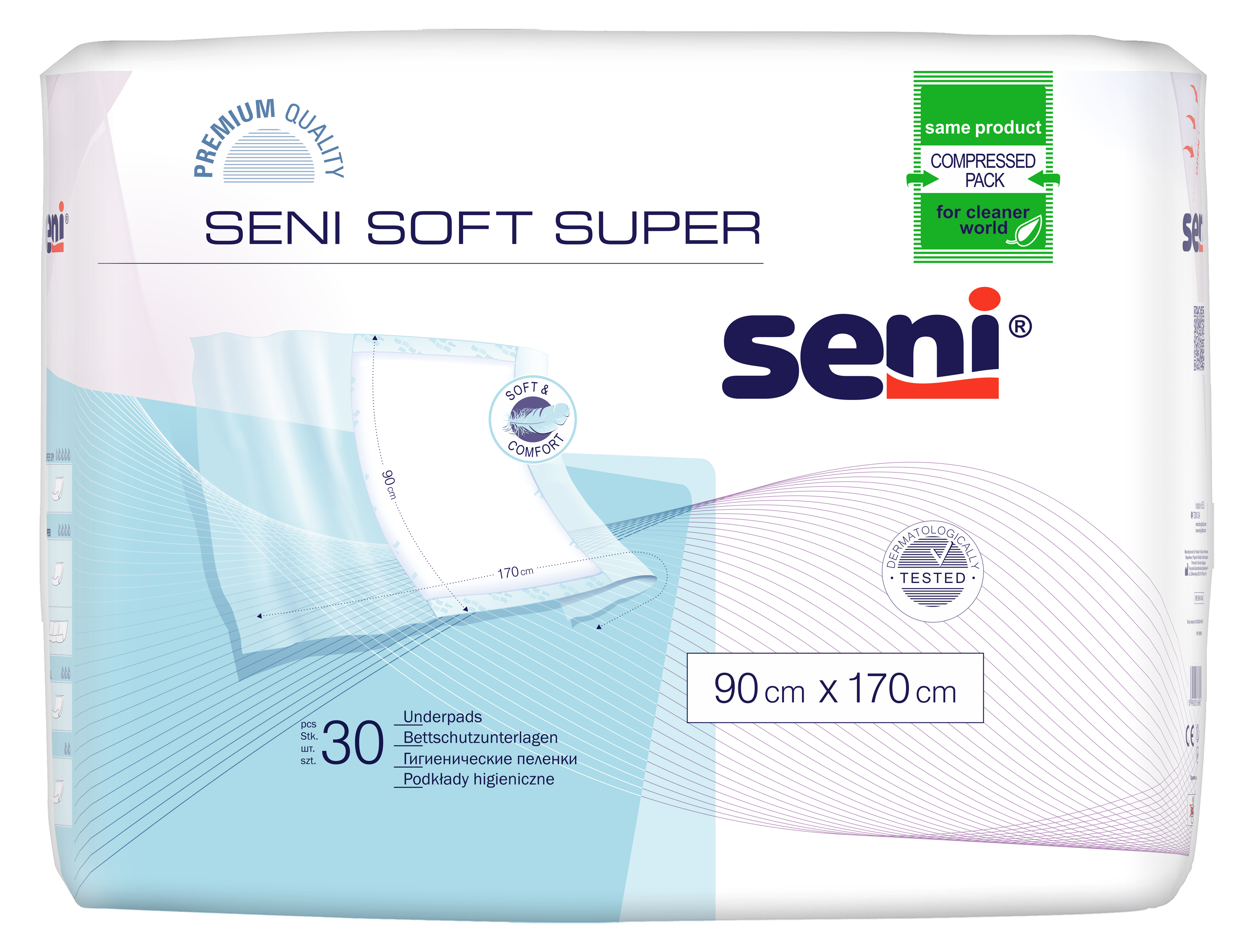 Seni Soft Super Bettschutzunterlage 60cm x 60cm / 30 Stück Seni Soft Super Bettschutzunterlage 60cm x 60cm / 30 Stück