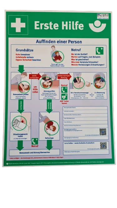 Anleitung Erste Hilfe 40 x 30cm