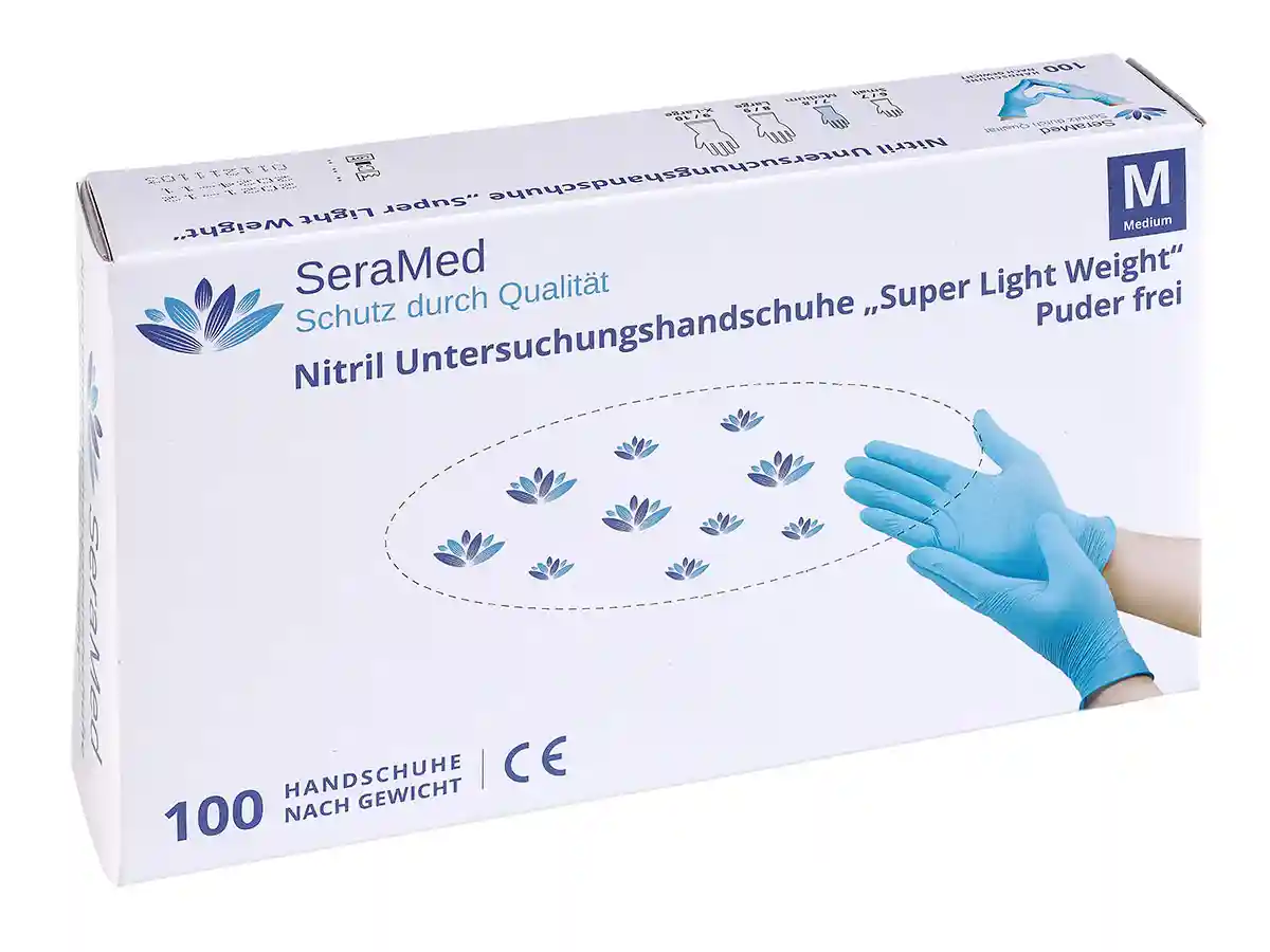SeraMed Nitril Untersuchungshandschuhe Blau Gr. L