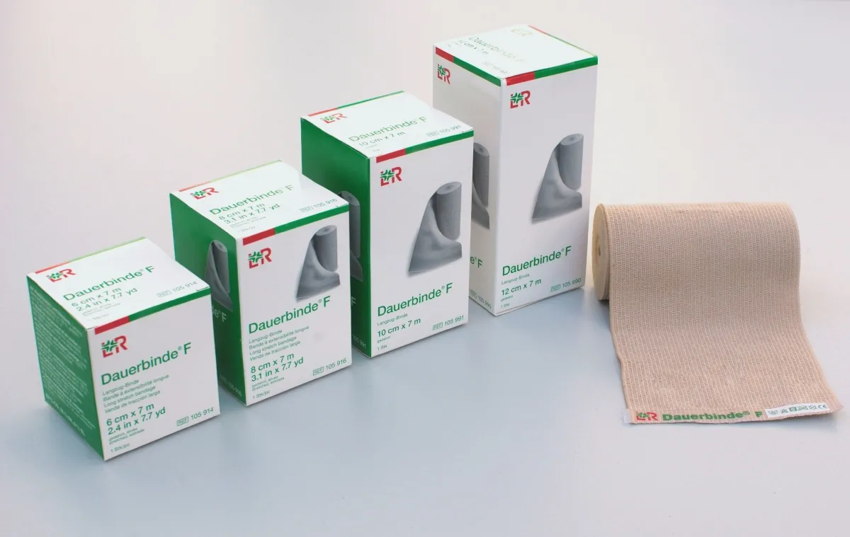 Dauerbinde F Langzugbinde 8 cm x 7 m, lose im Kt.