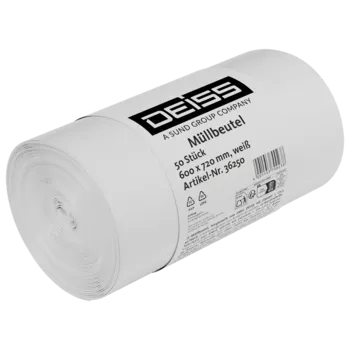Müllbeutel aus LDPE  600x720x0,012 mm, 60 l, weiss Müllbeutel aus LDPE  600x720x0,012 mm, 60 l, weiss