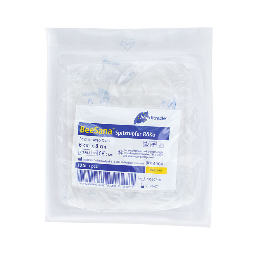 BeeSana® Spitztupfer VM 20, RöKo, steril, 6 x 8 cm, klein