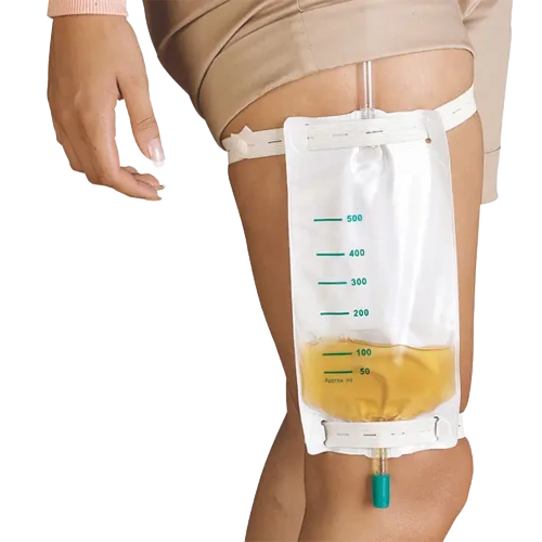 Fixierband für Beinbeutel weiß  Elastikband mit Einknopfverschluss Fixierband für Beinbeutel weiß  Elastikband mit Einknopfverschluss